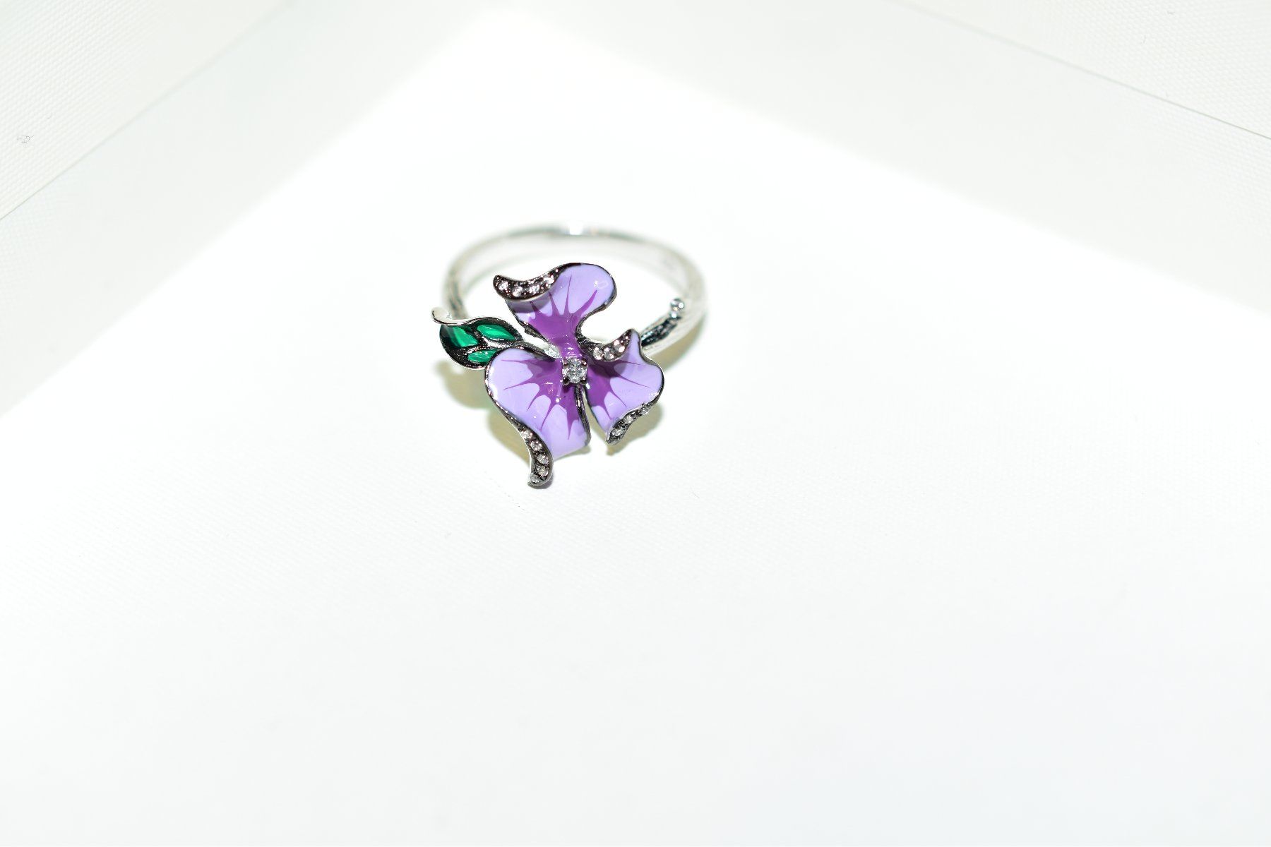 Anelli: Damen Ring Blume, Emaille aus Sterlingsilber, Gr.6 – Nuovo e nell'imballaggio originale da Laufen venduto da flowerfan 6