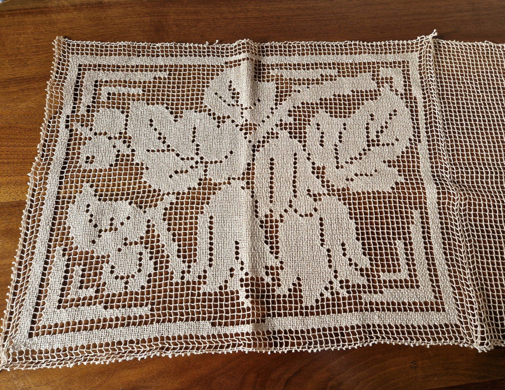 Tutte le decorazioni: Filet Handarbeit – Nuovo (secondo la descrizione) da Bern venduto da Antikbatik 2