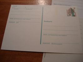 Deutschland 7 verschiedene Ganzsachen ungelaufen
