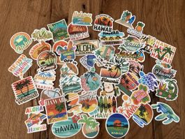 50 schöne Hawaii Stickers - neu!!!
