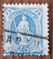 Stehende Helvetia 1906 25 Franco, gestempelt, guter Zustand