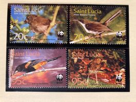 Saint Lucia 2001 Satz WWF Landvögel von St. Lucia postfrisch