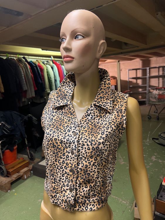 GORGLITTER Damen Tank Top Leopardenmuster – ärmelloses Sommertop Mit Herzausschnitt, Weich & Lässig