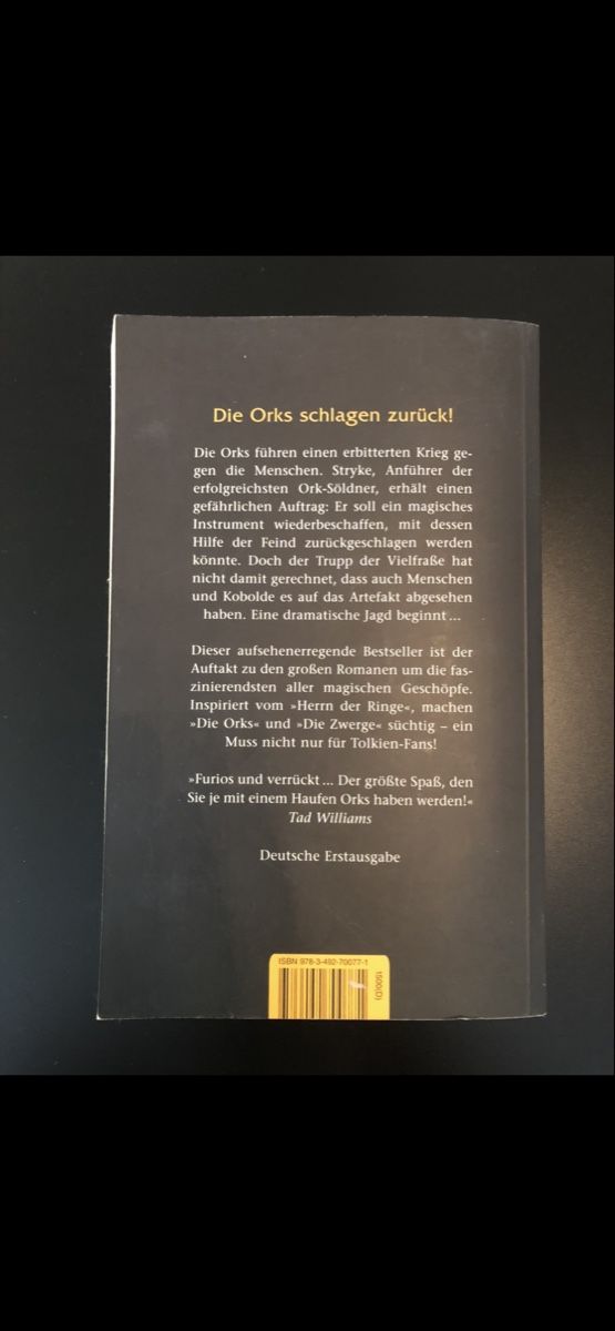 Libri: Stan Nicholls Die Orks - Roman, Fantasy – Usato da Grenchen venduto da ChriguX66 2