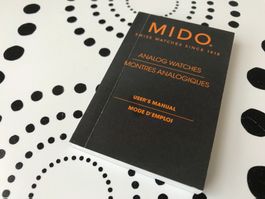 MIDO ORIGINAL - BOOKLET - WATCH UHR OPERATING INSTRUCTIONS !