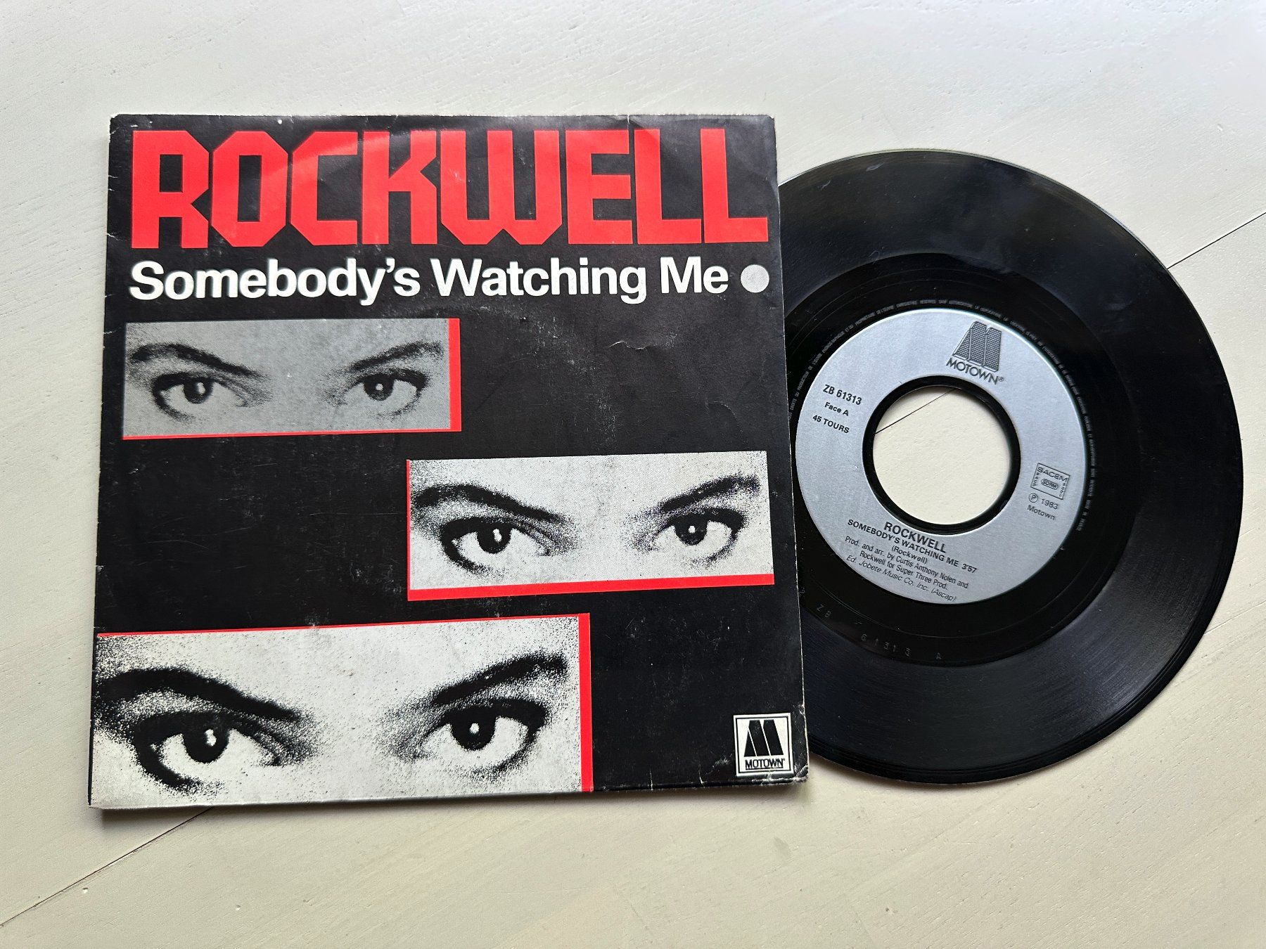 Dischi in vinile: MICHAEL JACKSON tolle Single Somebody's watching Rockwell 2. – Usato da Basel venduto da Partridge