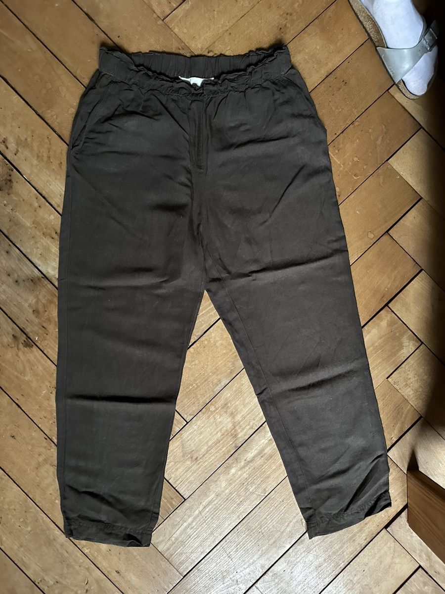 H&M Pantaloni: H&M Hose braun Leinen Viskose Grösse 38 – Usato da Luzern venduto da nisssa