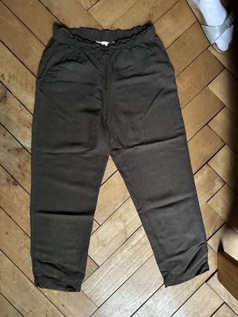 H&M Hose braun Leinen Viskose Grösse 38