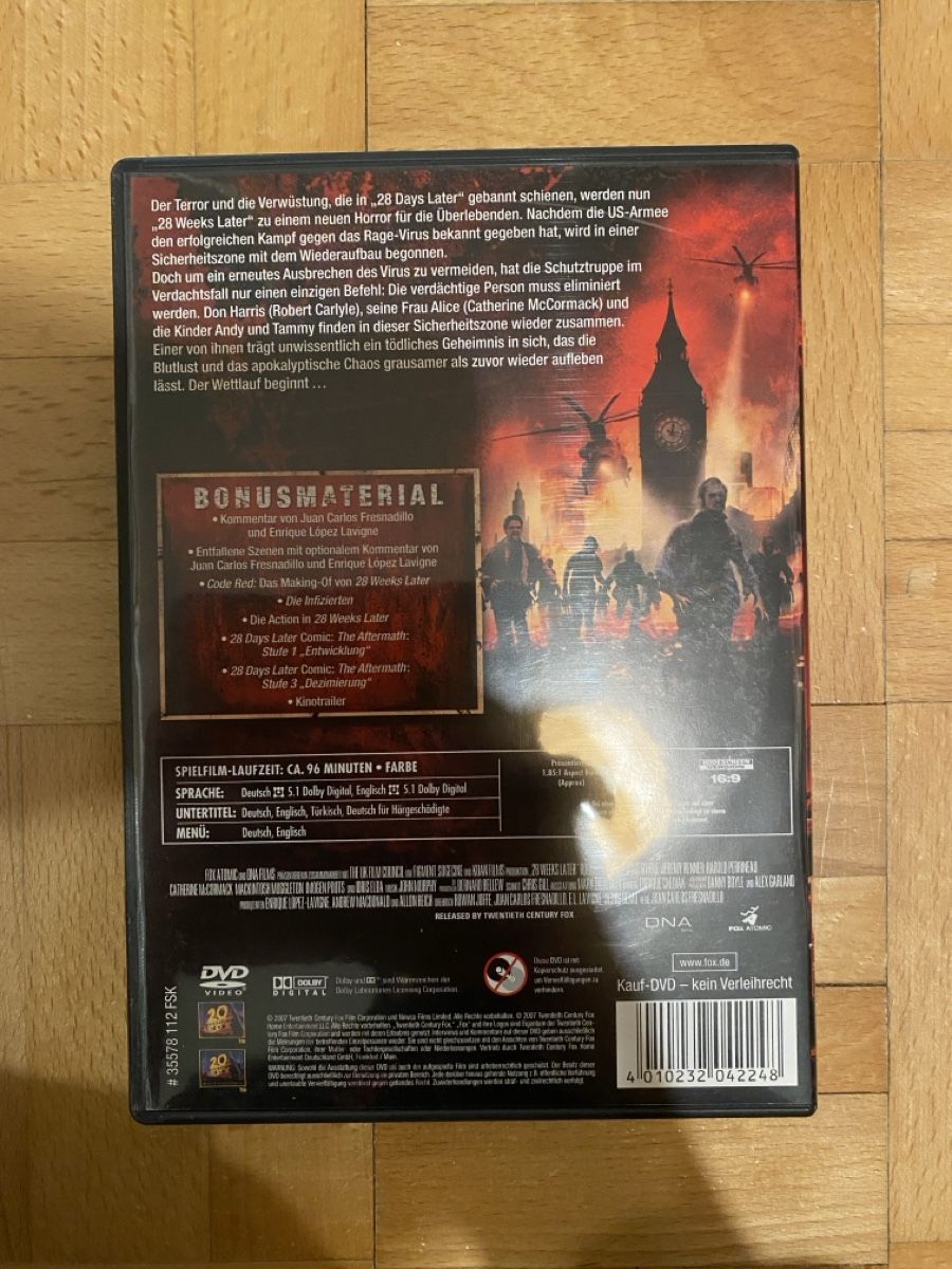 Tutti i DVDs: 28 Weeks Later – Usato da Zürich venduto da Wim-Broccoli 1