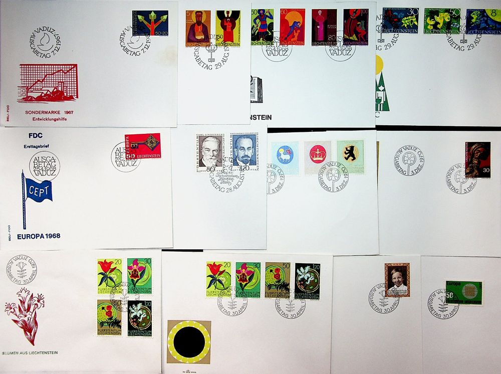 LIECHTENSTEIN 12 FDC 19671970 / L743 Kaufen auf Ricardo