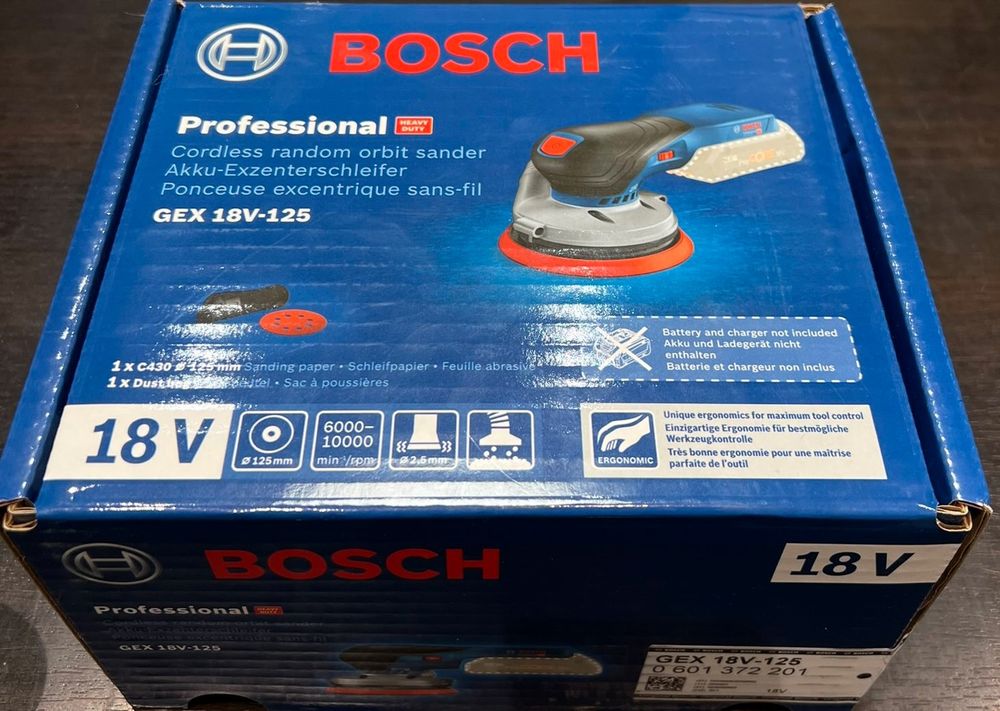 Ponceuse excentrique bosch gex 18v-125 professional - sans