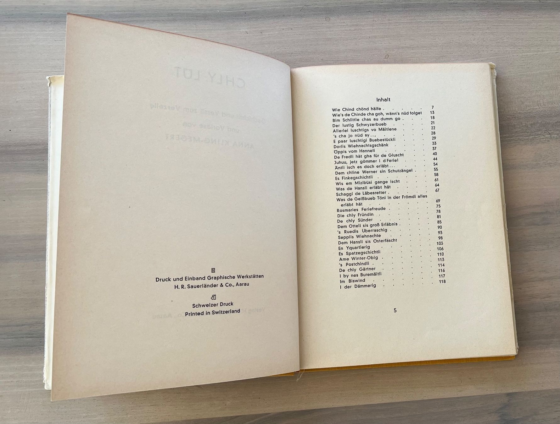 Libri: Chly Lüt von Anna Kling-Megert – Usato da Endingen venduto da chocosweet 4
