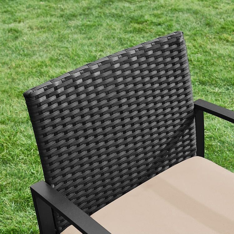 Set di tavolo e panche: Balkonmöbel Set Polyrattan Tisch Stühle Schwarz JUNO – Nuovo e nell'imballaggio originale da Lachen SZ venduto da MAMORU-MOEBEL 5