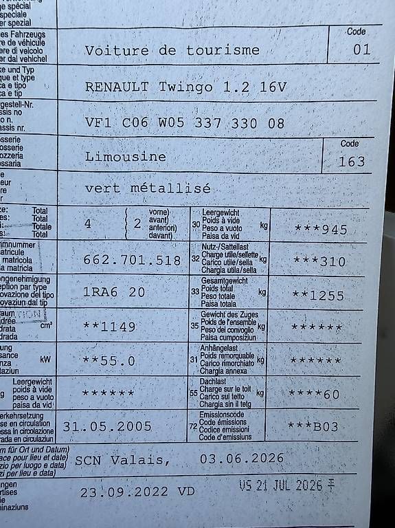 Automobili: Renault Twingo expertisée du jour – Usato da Sierre venduto da Souto 4