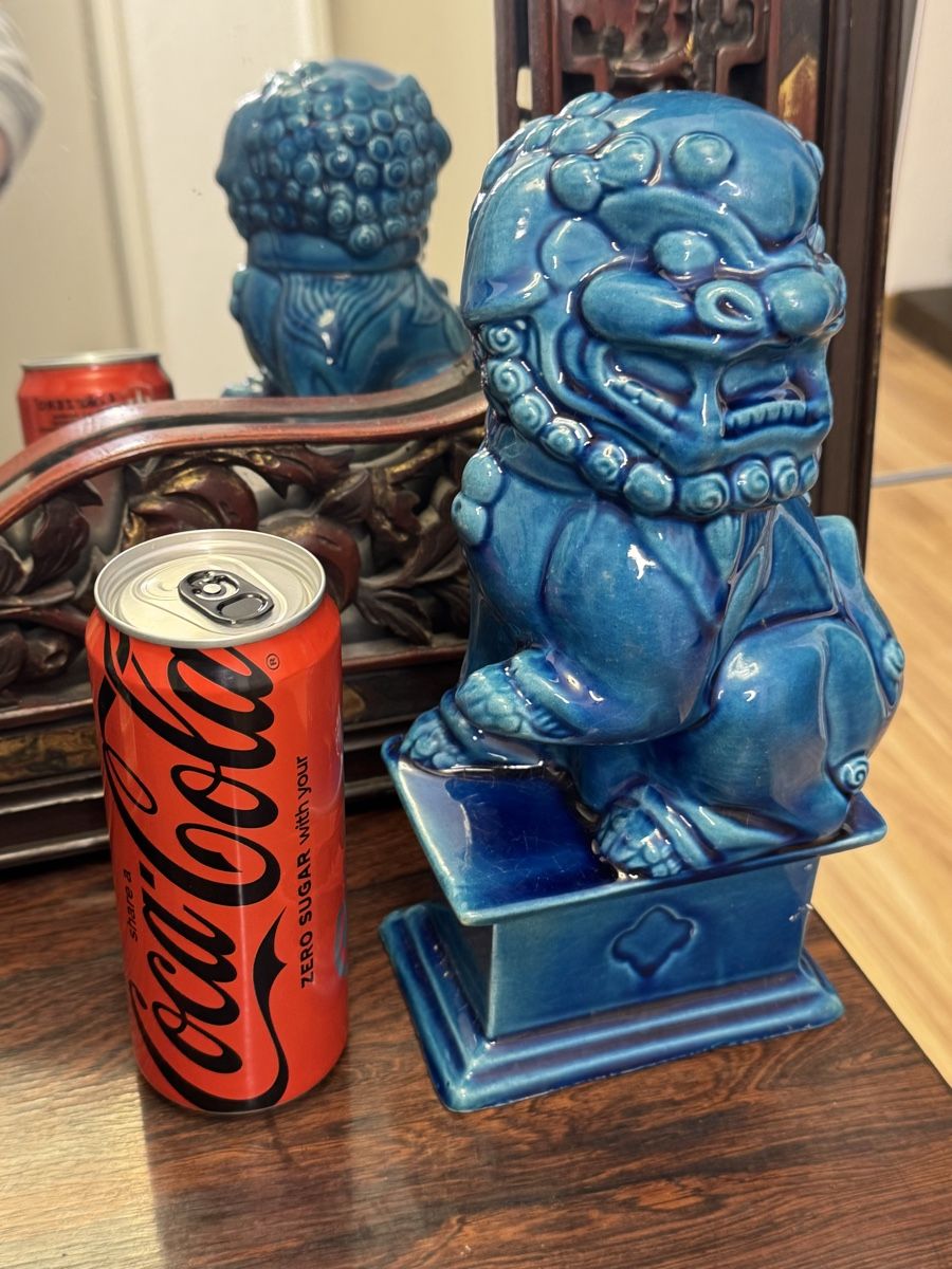Figuren: Antique Chinese Blue Ceramic Foo Dog Lion temple lowe – Gebraucht aus Zuerich von EMANUELEFEDERICO 8