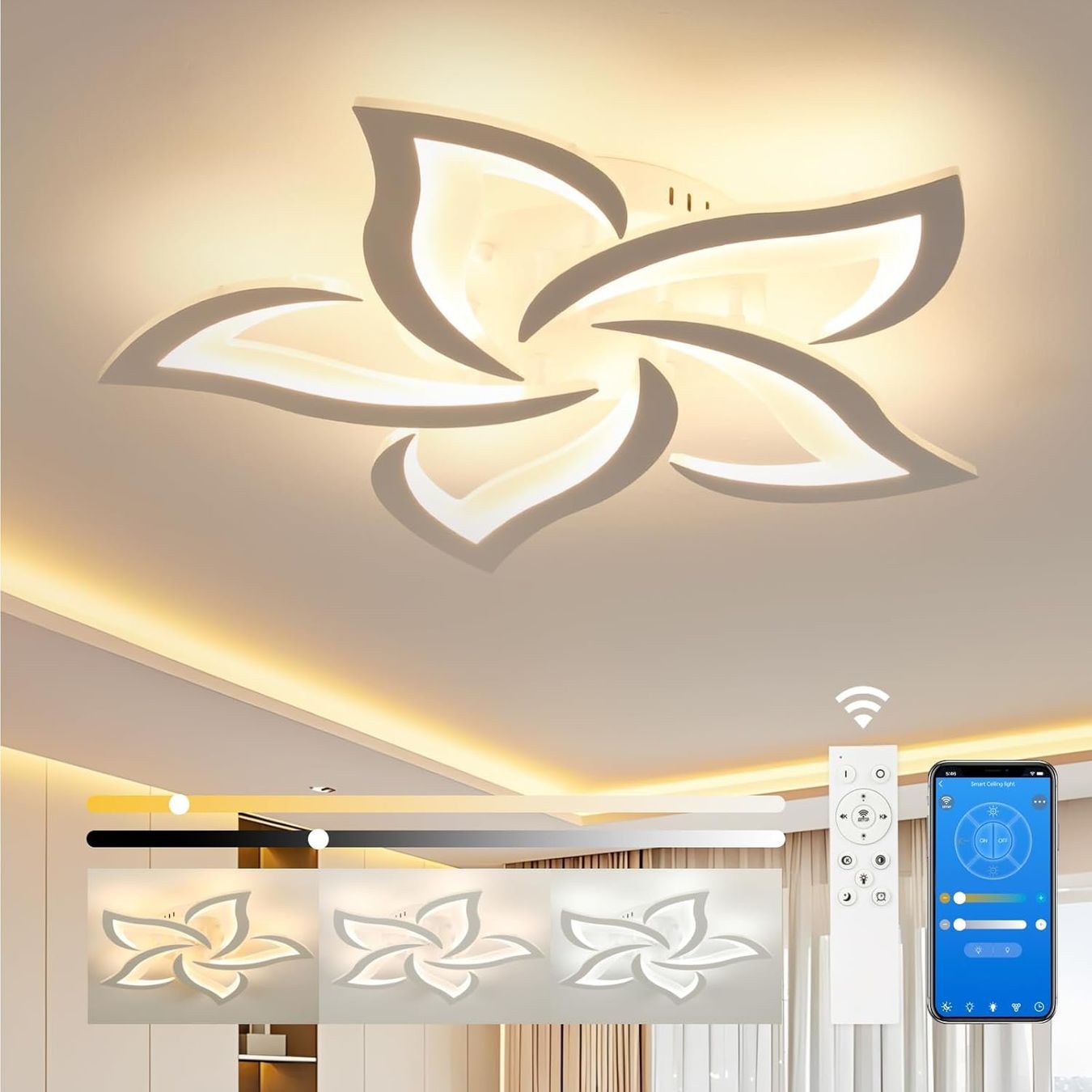 Lampadari & plafoniere: Dimmbare LED Deckenleuchte 28W Aluminium Blütendesign – Nuovo e nell'imballaggio originale da Genève venduto da Top-Trend 1