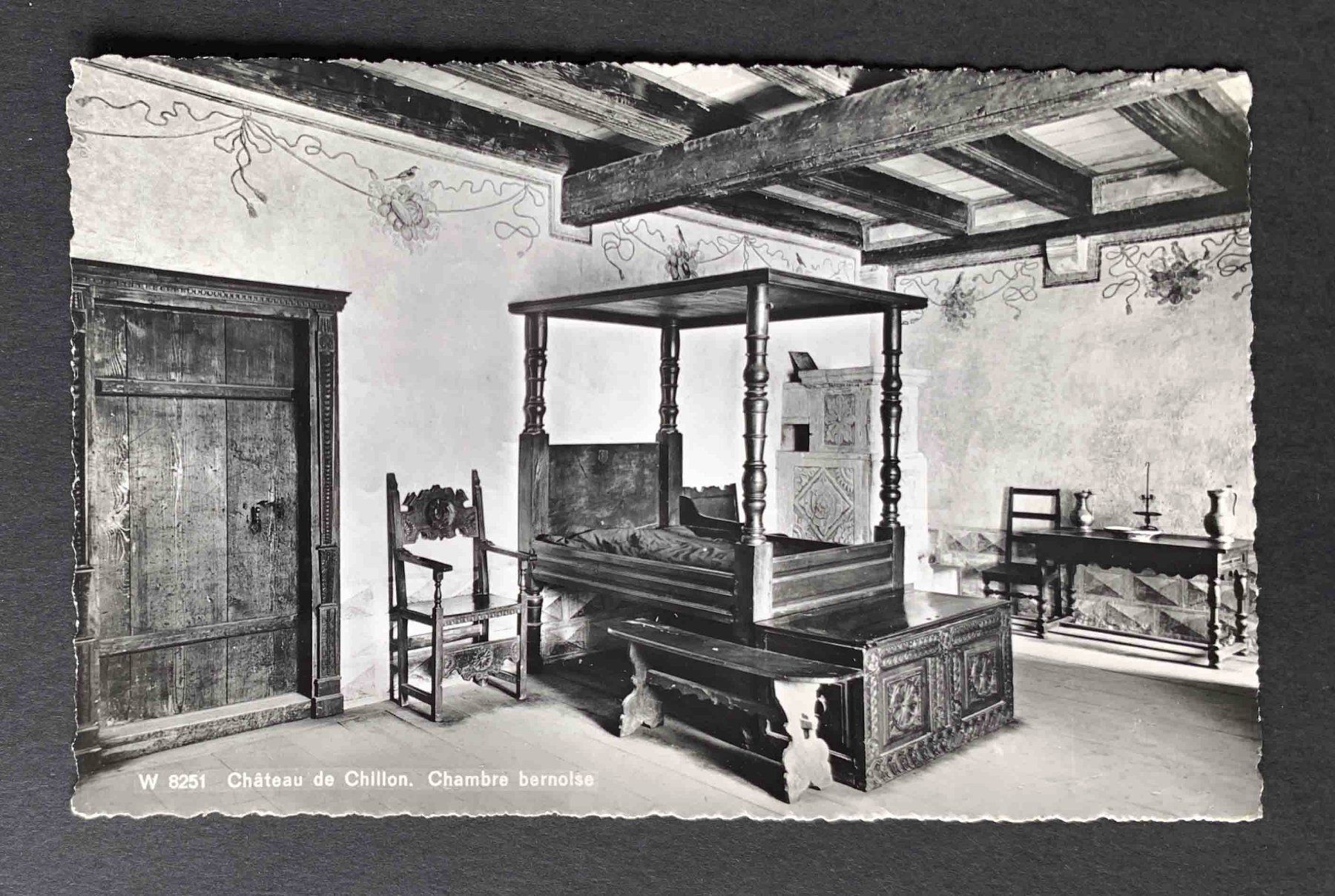 Cartes postales: AK Chateau de Chillon Chambre bernoise – D'occasion à Goldau par artelier1