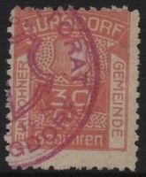 30 Cts. Fiskalmarke der Gemeinde BURGDORF