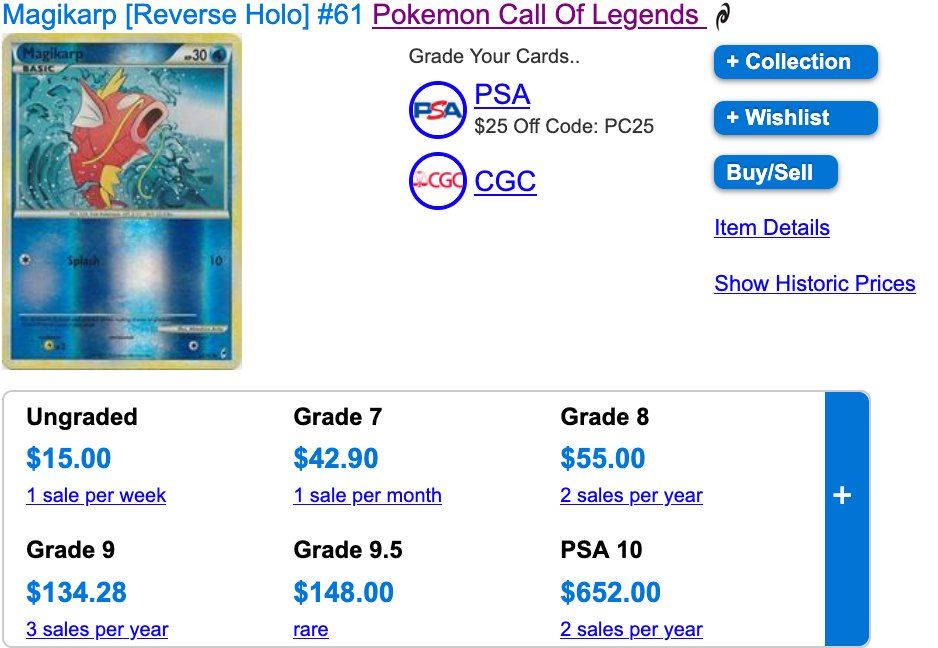 Pokémon Carte collezionabili: Karpador Reverse Holo 61 – Usato da Zürich venduto da PEACECOCOON 3