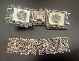 Armband Armbänder Set Metall - Vintage Paris & Royal 💙🤍❤️