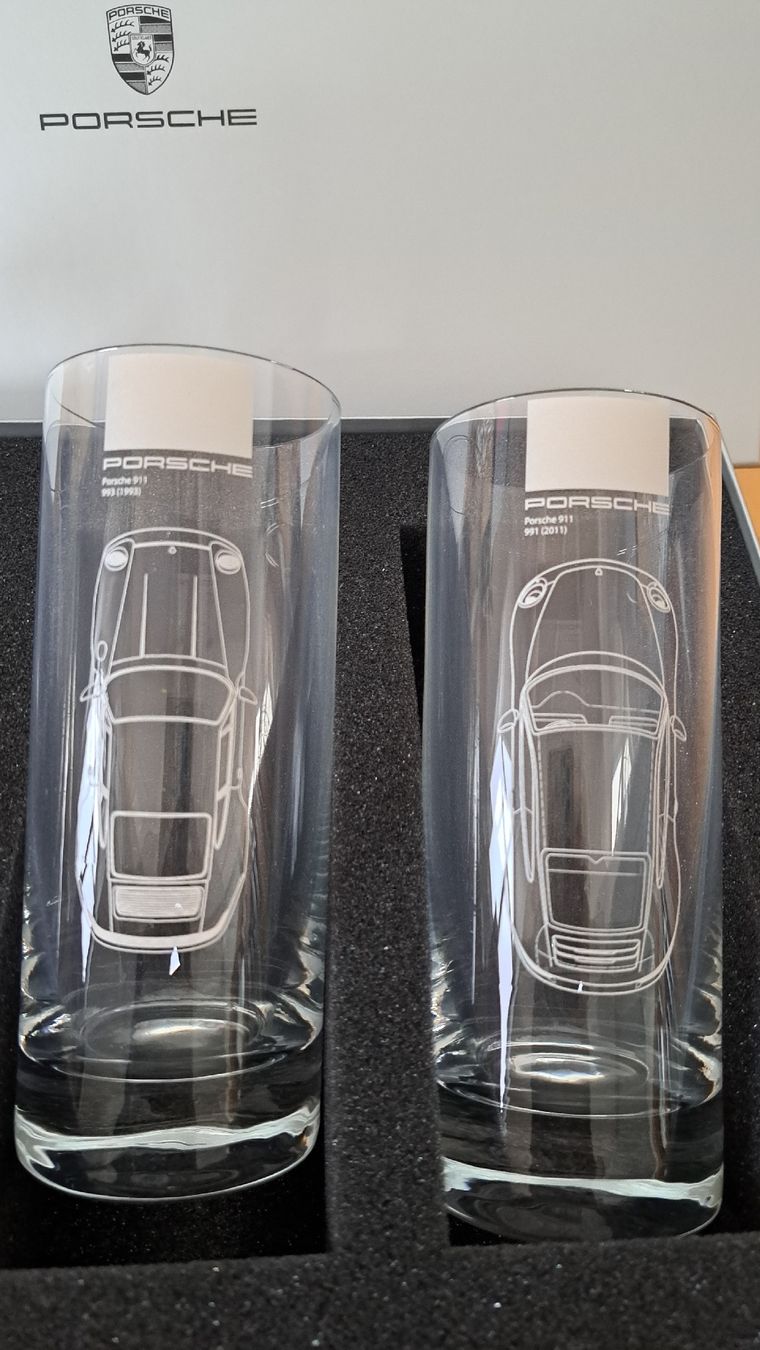 Porsche Bicchieri: original Porsche 911 Gläser Set – Nuovo e nell'imballaggio originale da Schwarzenbach SG venduto da LoveBag 3