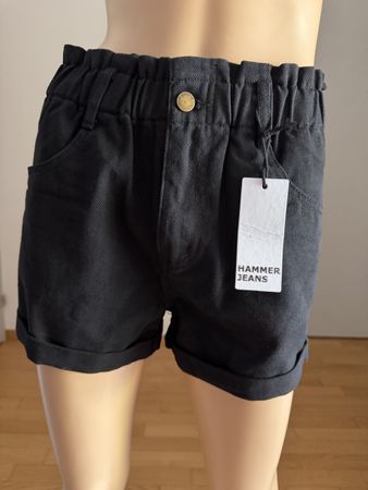 Hammer Jeans Damen Shorts Schwarz Gr. M Jeansshort kurze