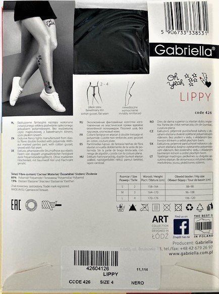 Calze & Collant: Strumpfhose Gabriella Art Lippy – Nuovo e nell'imballaggio originale da Menziken venduto da chianti10 1