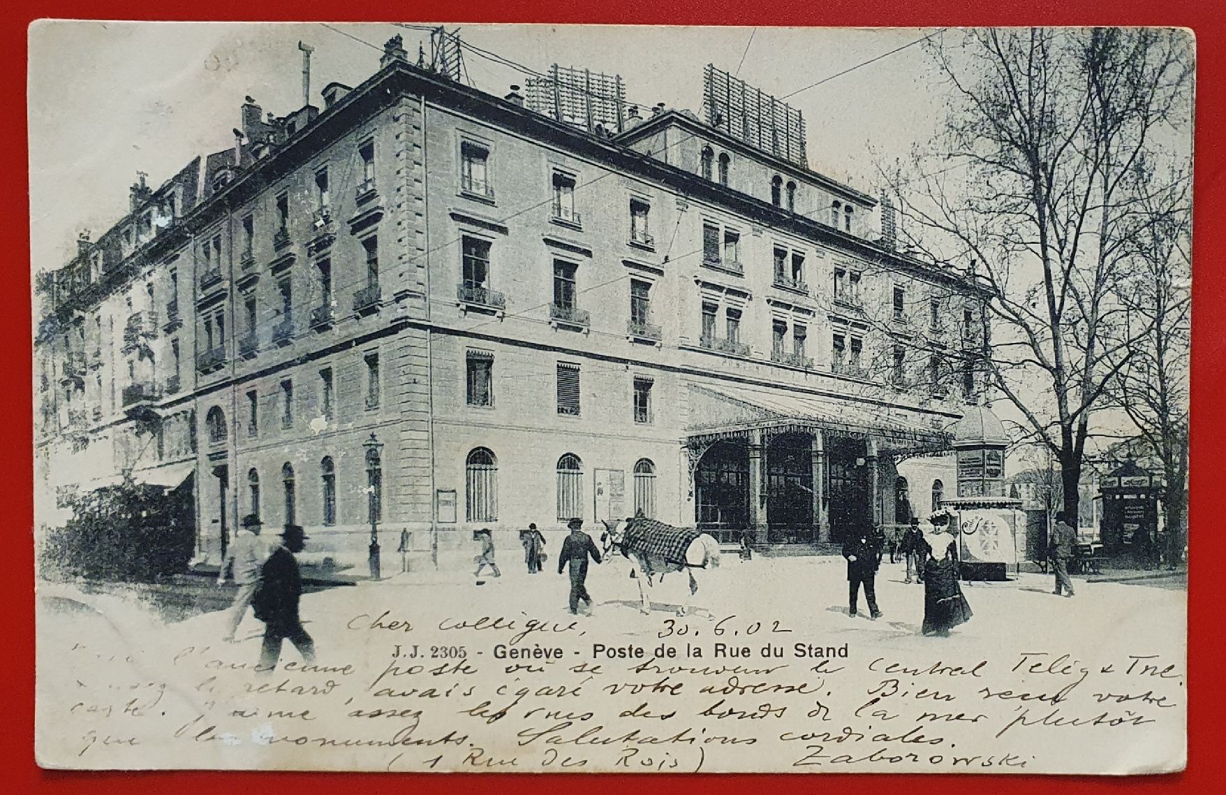 Cartoline postali: Genève 1902 - Poste de la Rue du Stand – Usato da Kreuzlingen venduto da Rschweiz1
