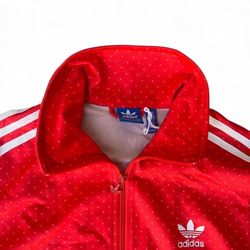 Adidas Giacche: Adidas Gepunktet Jacke Rot – Usato da Riehen venduto da RESTREET 4