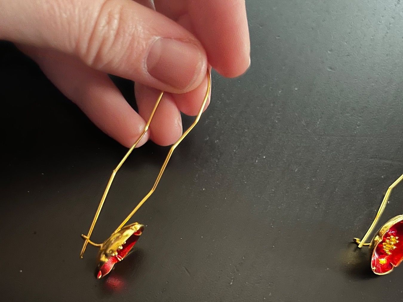 Ohrringe & -stecker: Ohrringe Mohnblumen / Nr155 – Neu (gemäss Beschreibung) aus Gams von Mariawicca 3