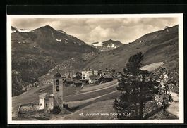 AK Avers-Cresta, Panorama mit Kapelle