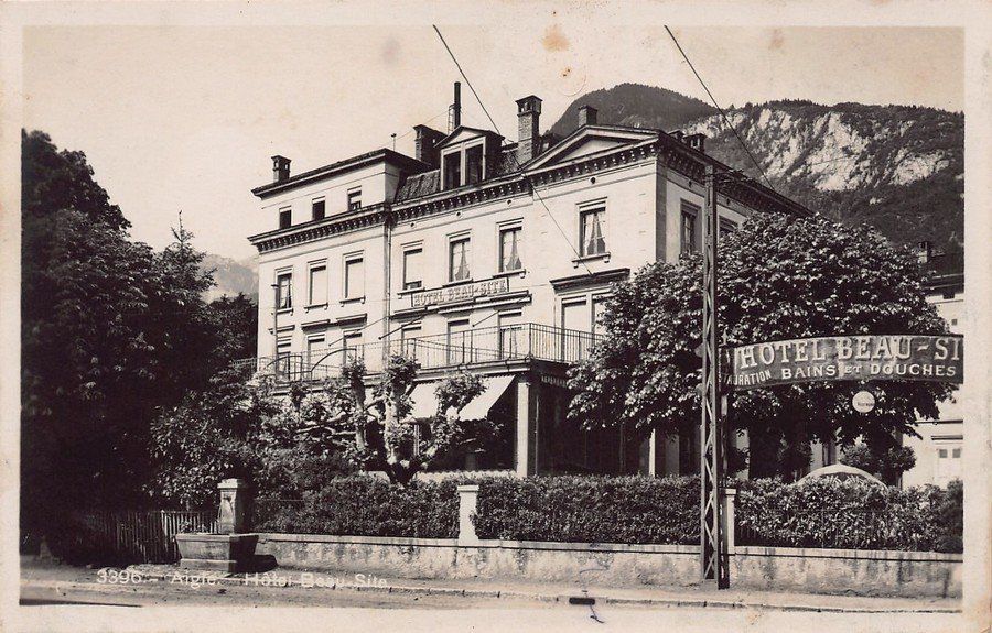 Cartoline postali: Aigle, Hôtel Beau-Site, vers 1930-35 – Usato da Frauenfeld venduto da POML