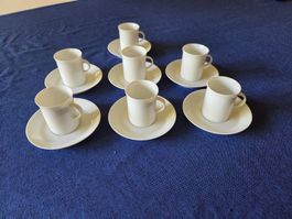 Rosenthal Studiolinie: 7 Kaffeetassen mit Untertassen