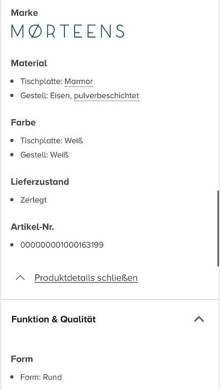 Tavoli: Esstisch rund (Marmor) – Usato da Zürich venduto da nin_hb6n 4