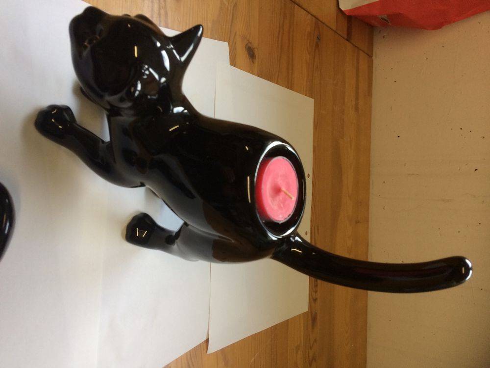 Niedlicher Katzen Kerzenhalter Aus Harz – 6x6x6 Cm, Für Teelichter, In Weiß Oder Mehrfarbig