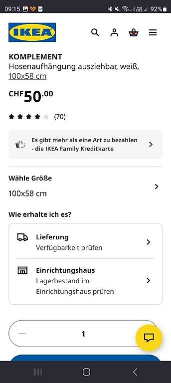 Armadi: IKEA Schrank KOMPLEMENT Hosenaufhängung  – Usato da Necker venduto da chr_8kp9 1