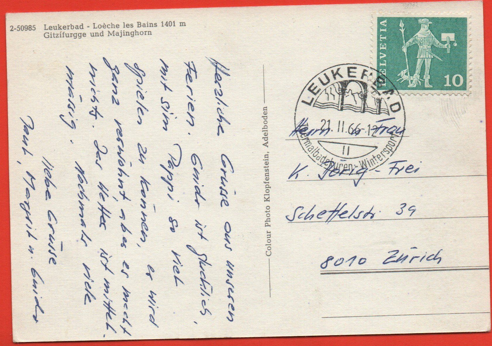 Cartoline postali: LEUKERBAD Gitzifurgge und Majinghorn – Usato da Jona venduto da philajona 1