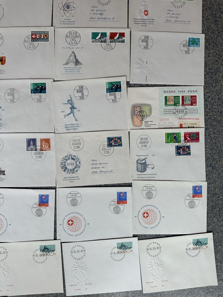 Tous les timbres: Schweiz - 55x FDC 1960 - 1966 – D'occasion à Schmitten / FR par Samsara169 6