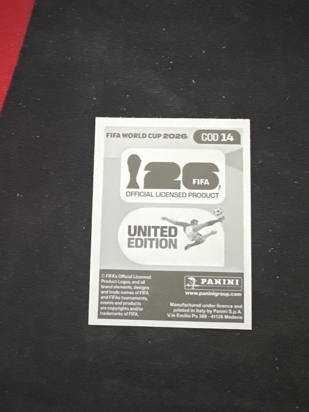 Panini Cartes à collectionner: Panini FIFA WM 2026 Sticker - COD 14 – D'occasion à Sulz AG par DealWerk 1