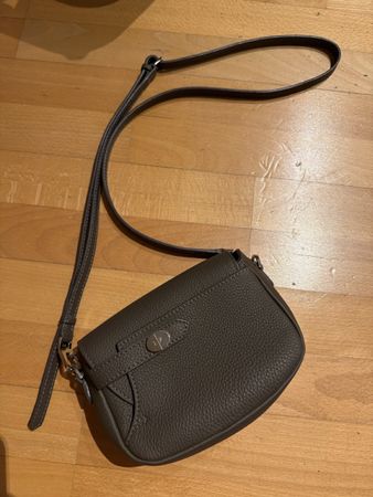 Loro Piana Leder Crosbody Bag etoupe Neu