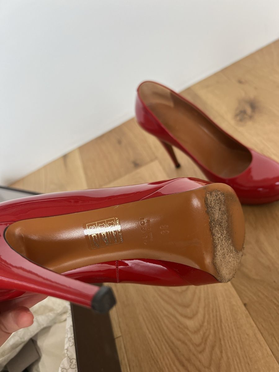 Gucci Damenschuhe: Escarpins Gucci vernis rouge T 38 – Gebraucht aus Lutry von roxypoxy 3