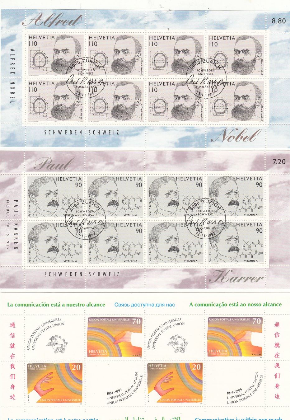 Tous les timbres: 3 Achterbögli Schweiz 1997+1999 – D'occasion à Herrliberg par Lfrifda