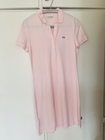 Lacoste Kleid Rosa Slim Fit Gr. 38 Poloshirtkleid Sommerklei