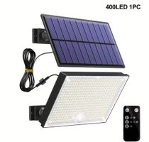 Lampe solaire d'extérieur 400 LED  détecteur de mouvement
