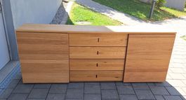 Hülsta Elea Sideboard Massiv Eiche Natureich Rel 4 schublade