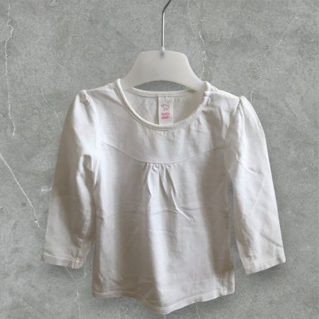 Weisses Langarmshirt, Gr. 80