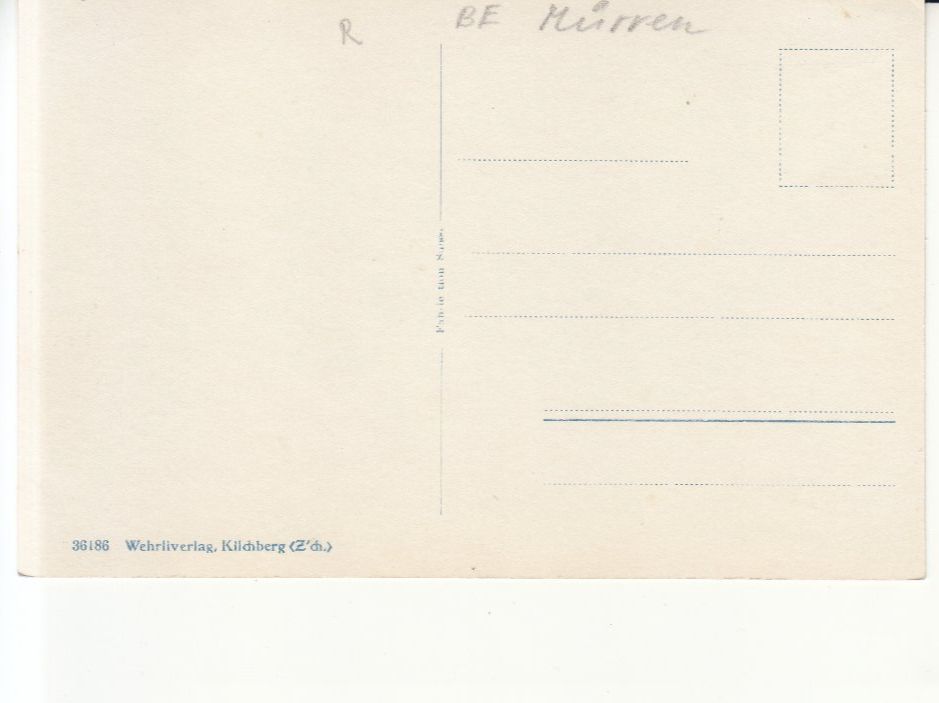 Cartoline postali: Mürren Allmendhubelbahn ca. 1930 – Usato da Bürglen TG venduto da StampGraf 1
