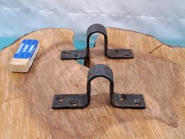 2 schöne antike Riegel Kloben, Eisen (LOT2770#TBS1)