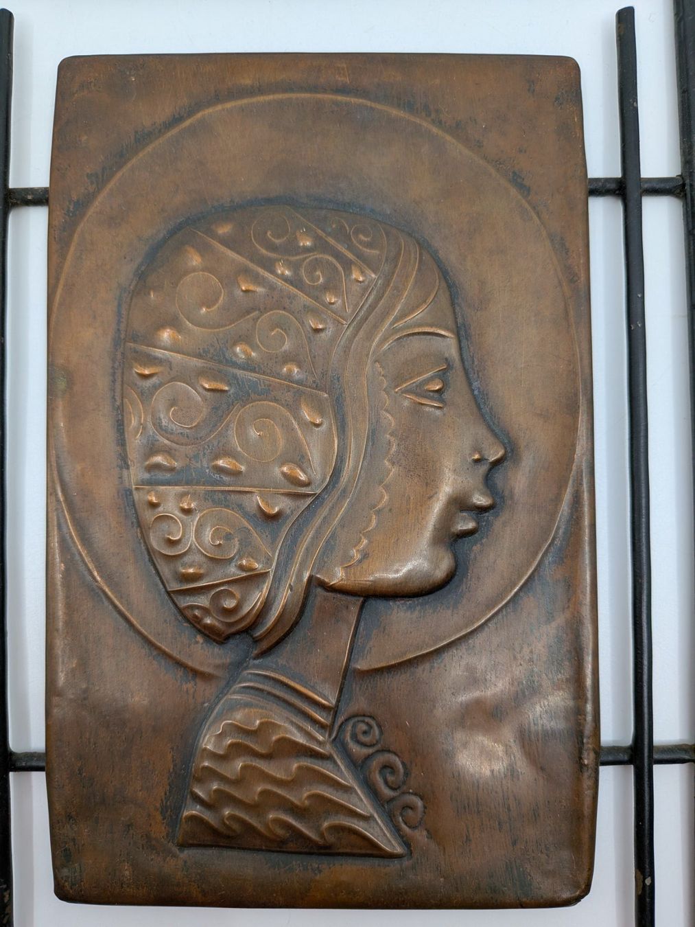 Statuette: Wandbild Kupfer mit Metallrahmen – Usato da Emmen venduto da magelan