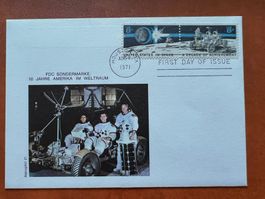 10 Jahre  im Weltraum. FDC  Houston  (R58)